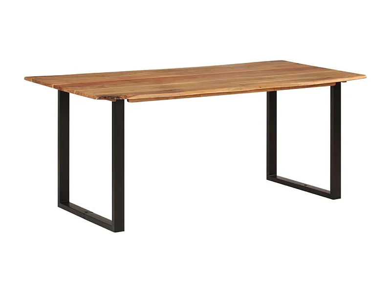 Mesa de comedor de madera maciza de acacia 180x90x76 cm