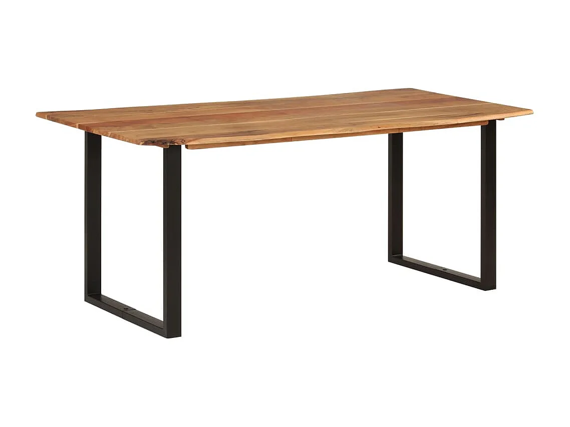Mesa de comedor de madera maciza de acacia 180x90x76 cm
