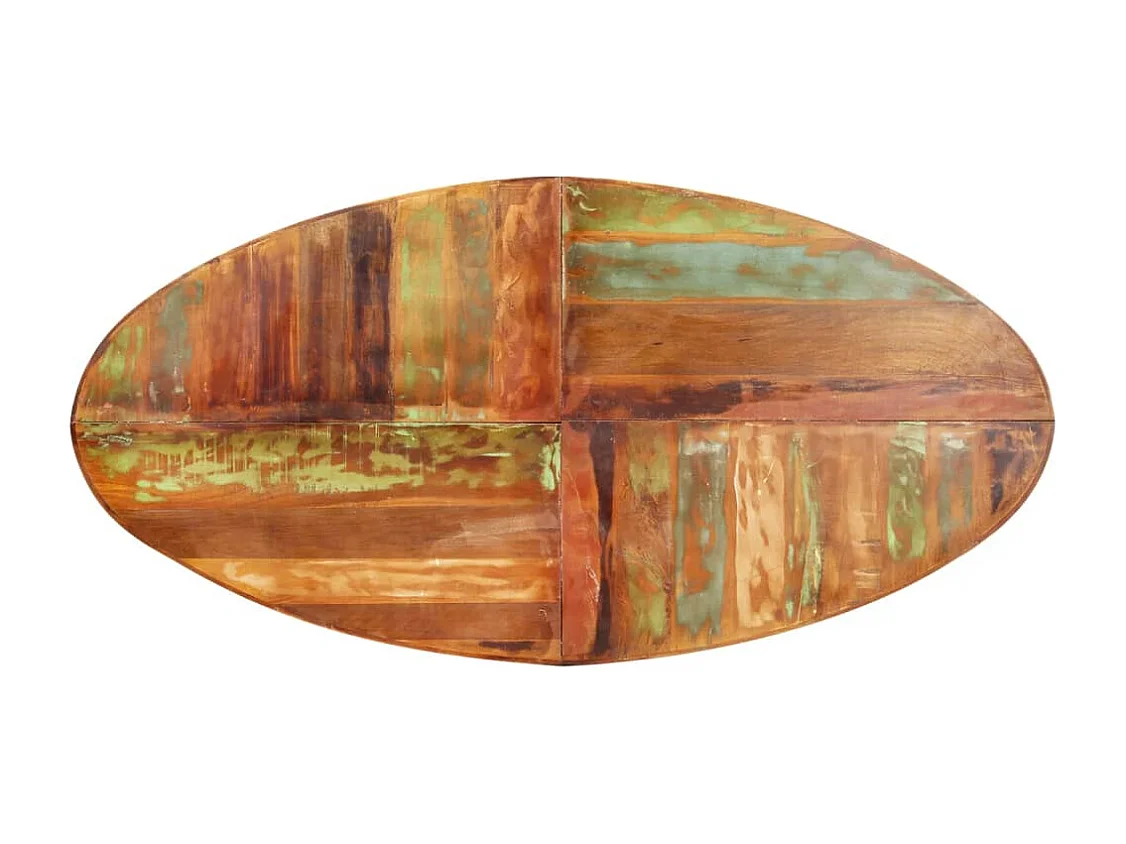 Table à manger ovale 200x100x75 cm Bois de récupération solide