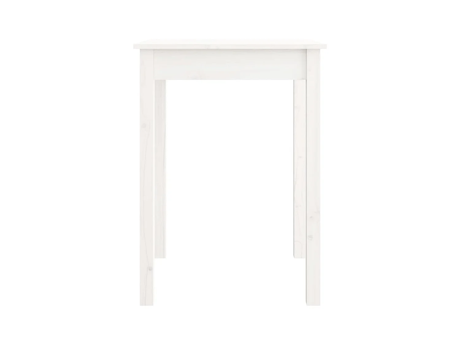 Eettafel 55x55x75 cm massief grenenhout wit