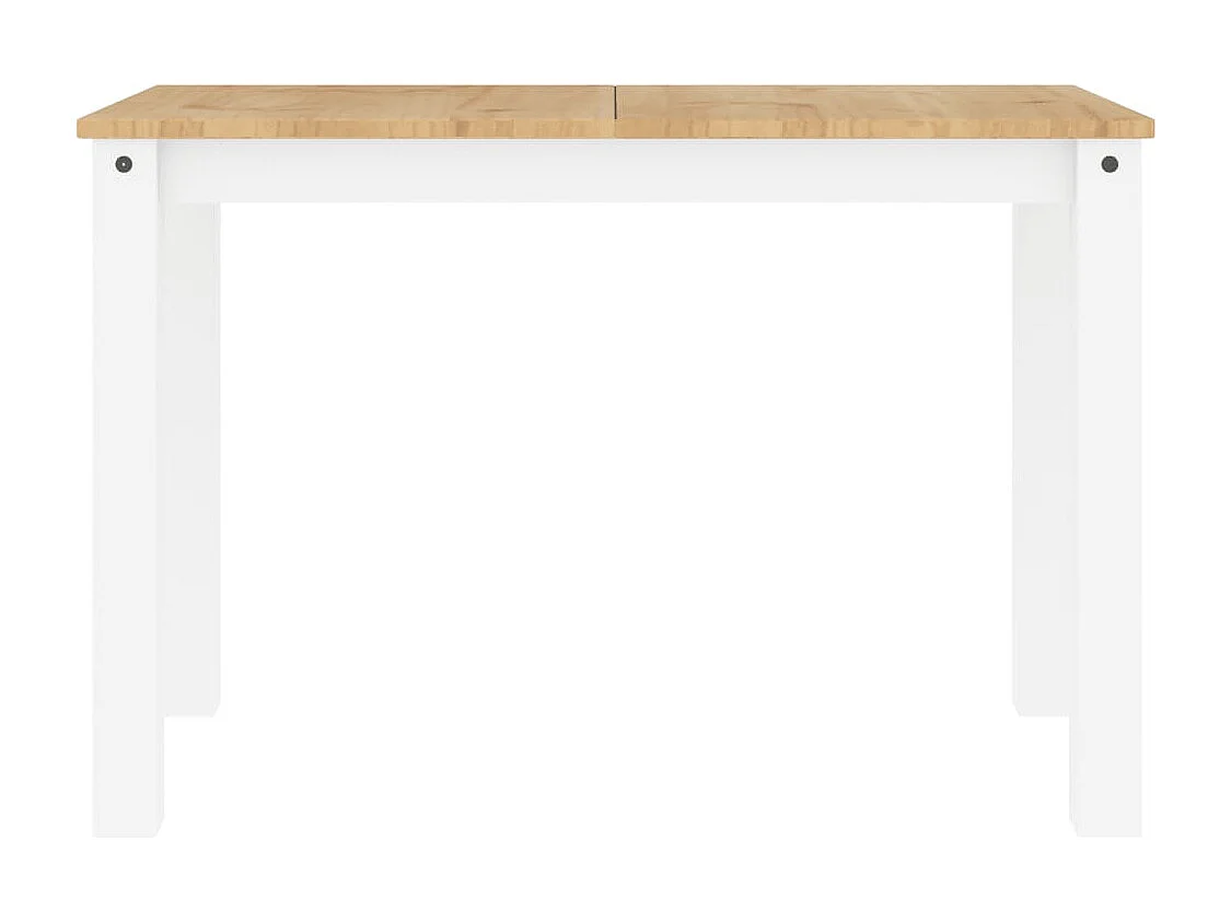 Table à manger Panama blanc 117x60x75 cm bois massif de pin