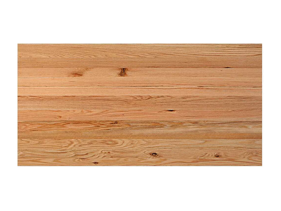 Table à manger marron clair bois de chêne massif rectangulaire