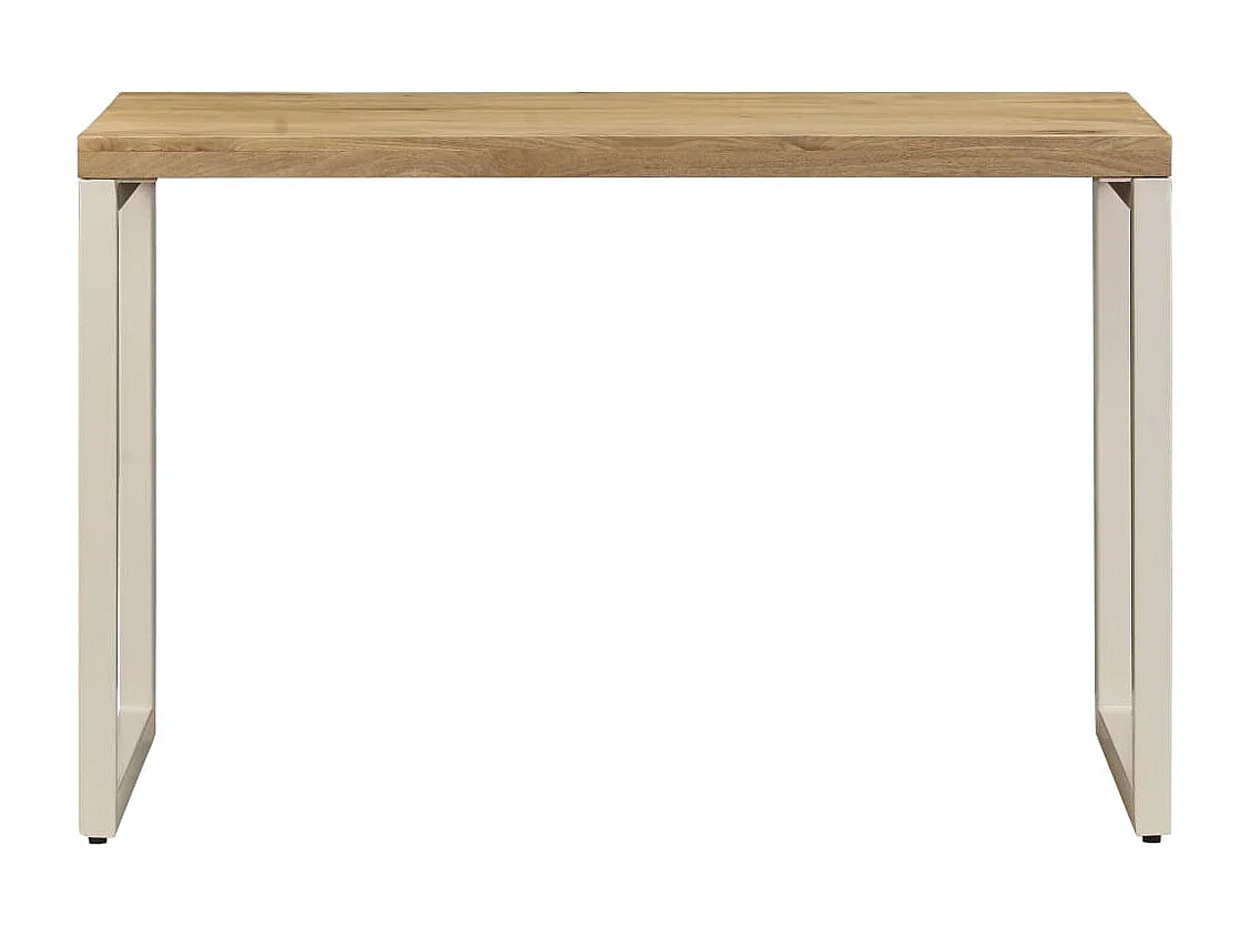 Table de salle à manger 115x55x76 cm Bois de manguier et acier