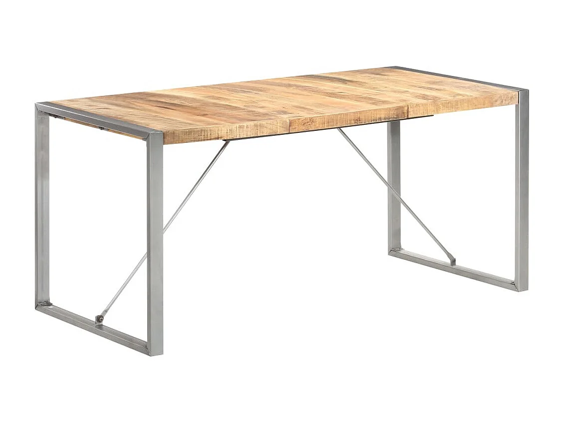 Table à manger 160x80x75 cm Bois de manguier massif brut