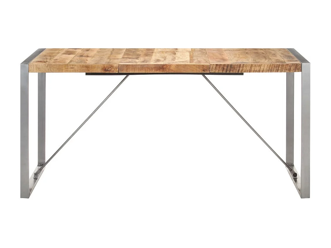 Table à manger 160x80x75 cm Bois de manguier massif brut