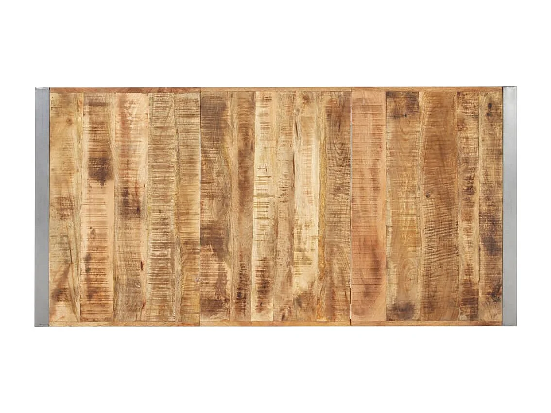 Table à manger 160x80x75 cm Bois de manguier massif brut