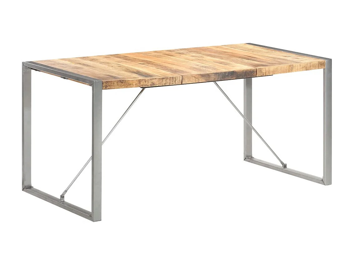 Table à manger 160x80x75 cm Bois de manguier massif brut