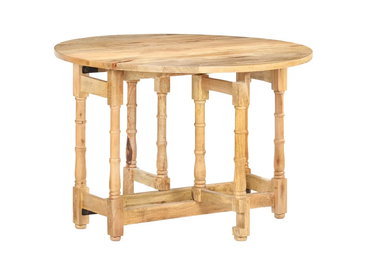 Table de salle à manger Rond 110x76 cm Bois de manguier massif