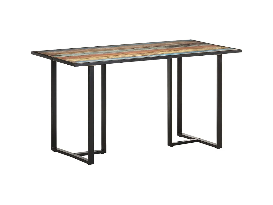 Table de salle à manger 140 cm Bois de récupération massif