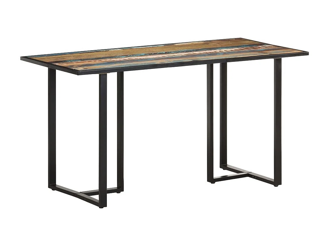 Table de salle à manger 140 cm Bois de récupération massif