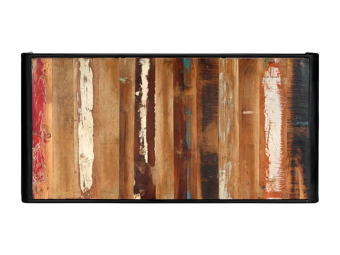 Mesa de jantar 180x90x76 cm madeira recuperada maciça