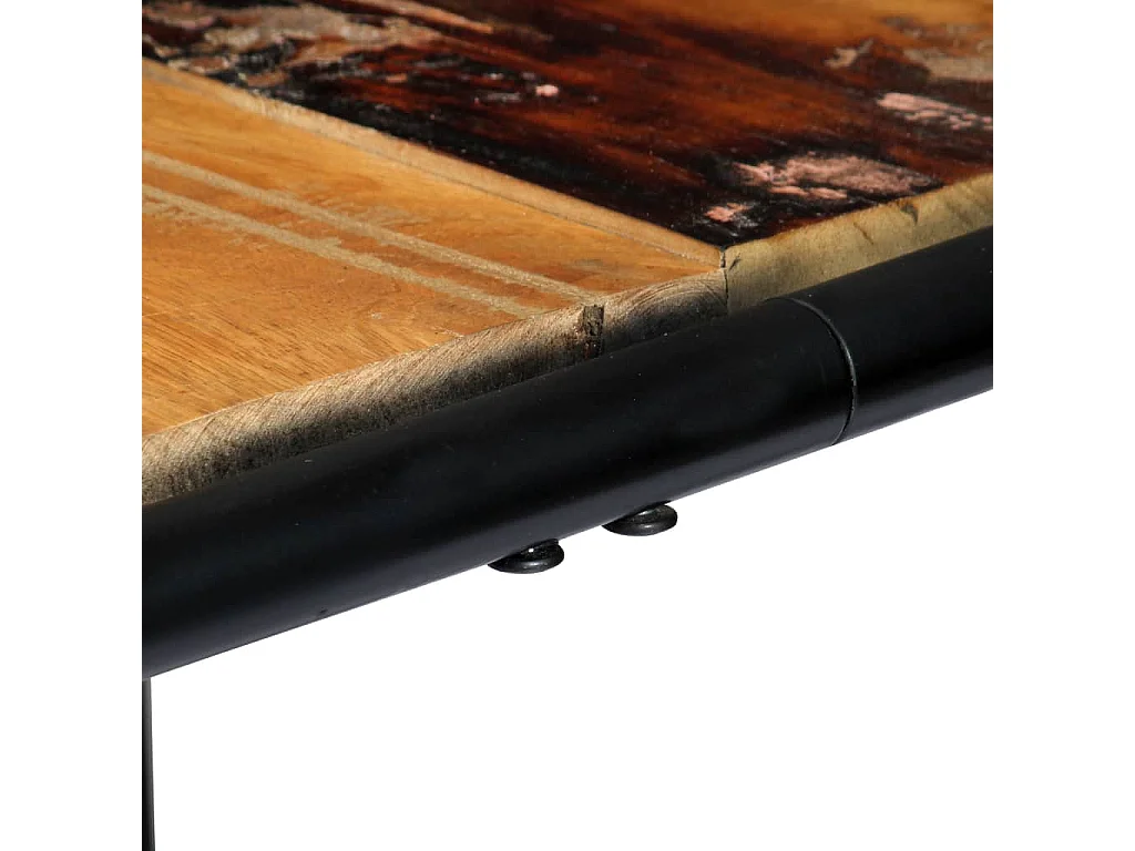 Mesa de jantar 180x90x76 cm madeira recuperada maciça