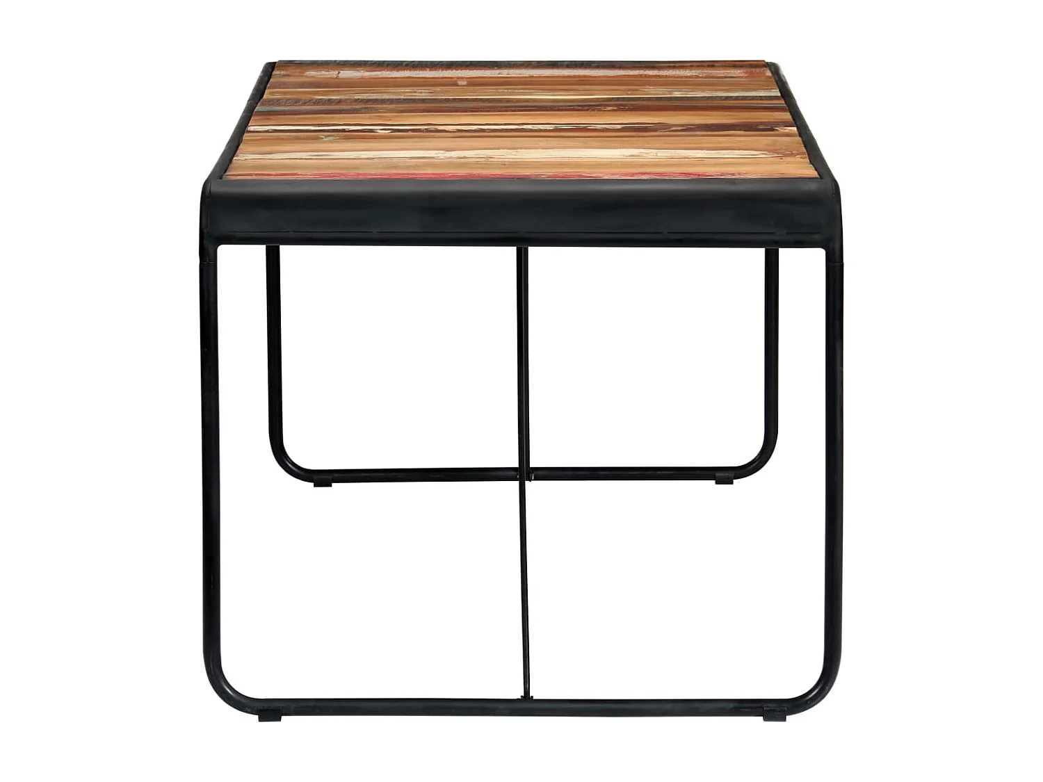 Mesa de jantar 180x90x76 cm madeira recuperada maciça