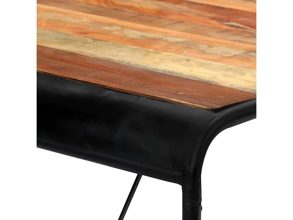 Mesa de jantar 180x90x76 cm madeira recuperada maciça