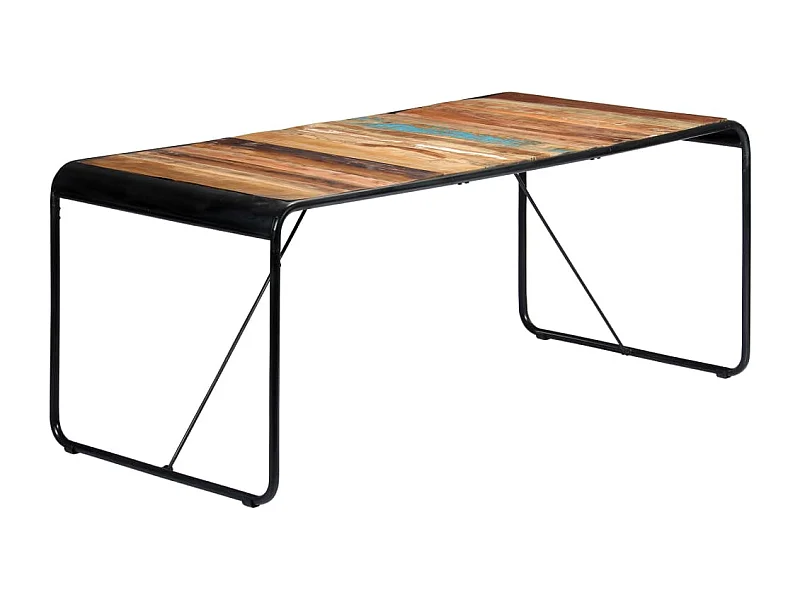 Table de salle à manger 180x90x76cm Bois de récupération solide
