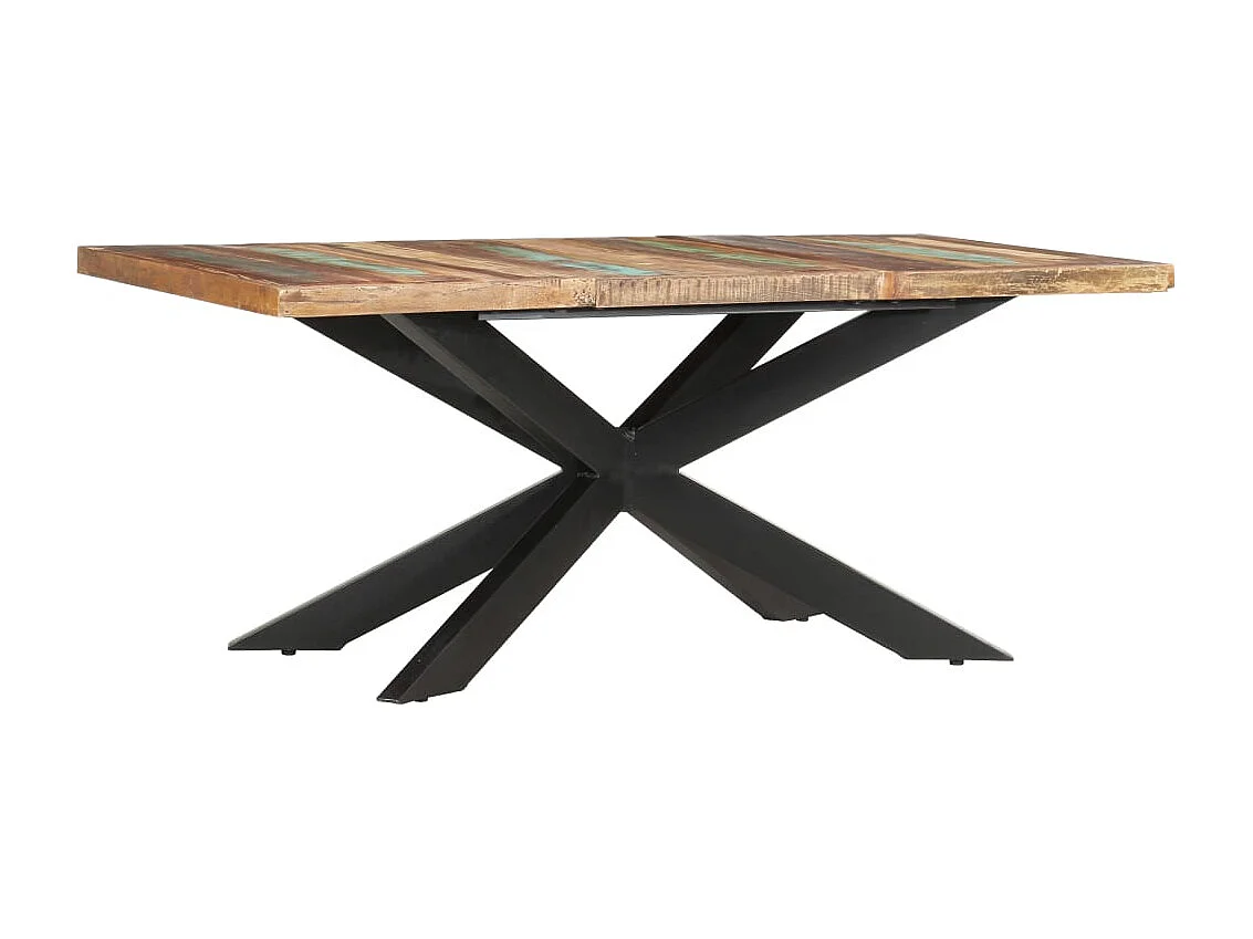 Table de salle à manger 180x90x76cm Bois de récupération solide