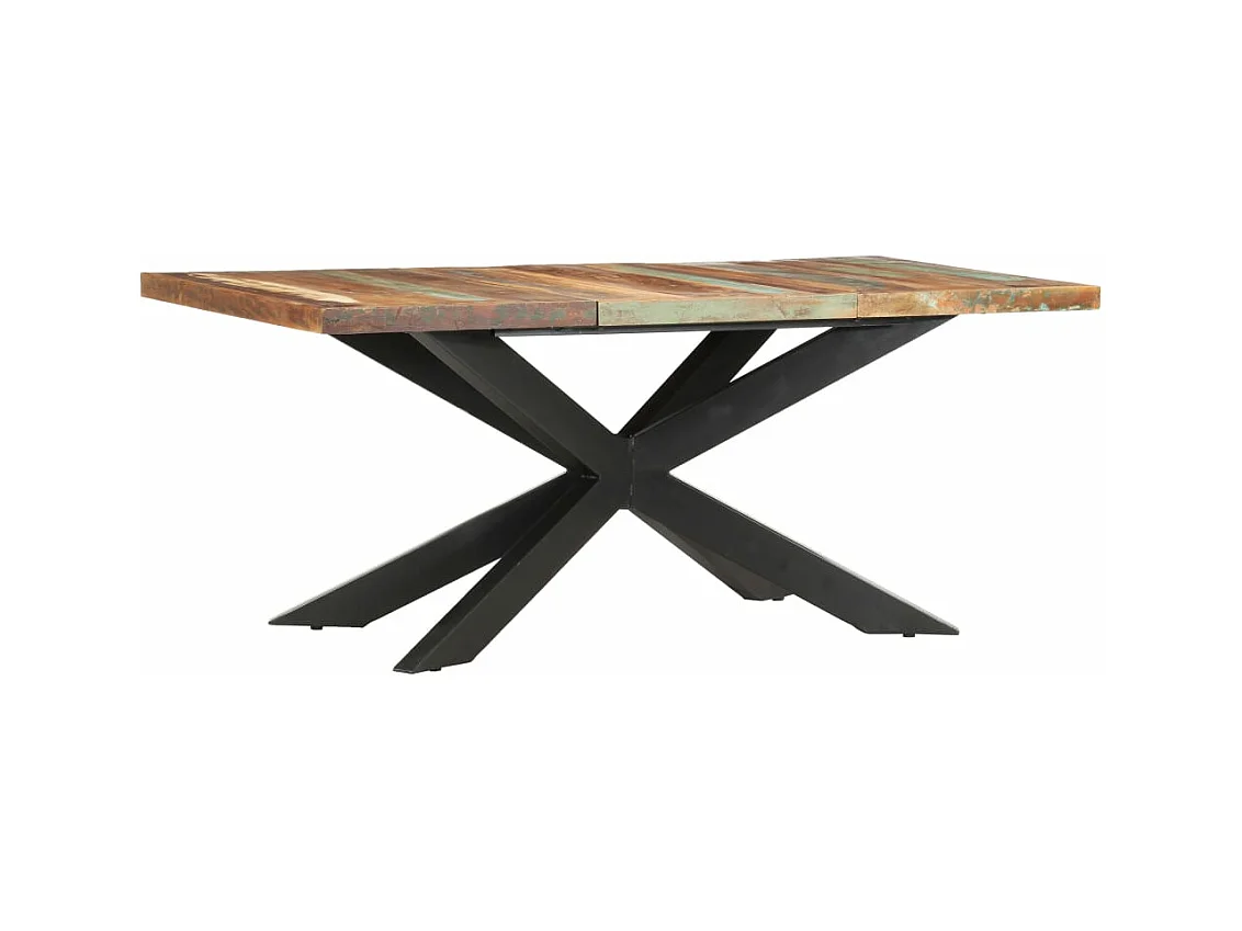 Mesa de comedor de madera maciza reciclada 180x90x76 cm