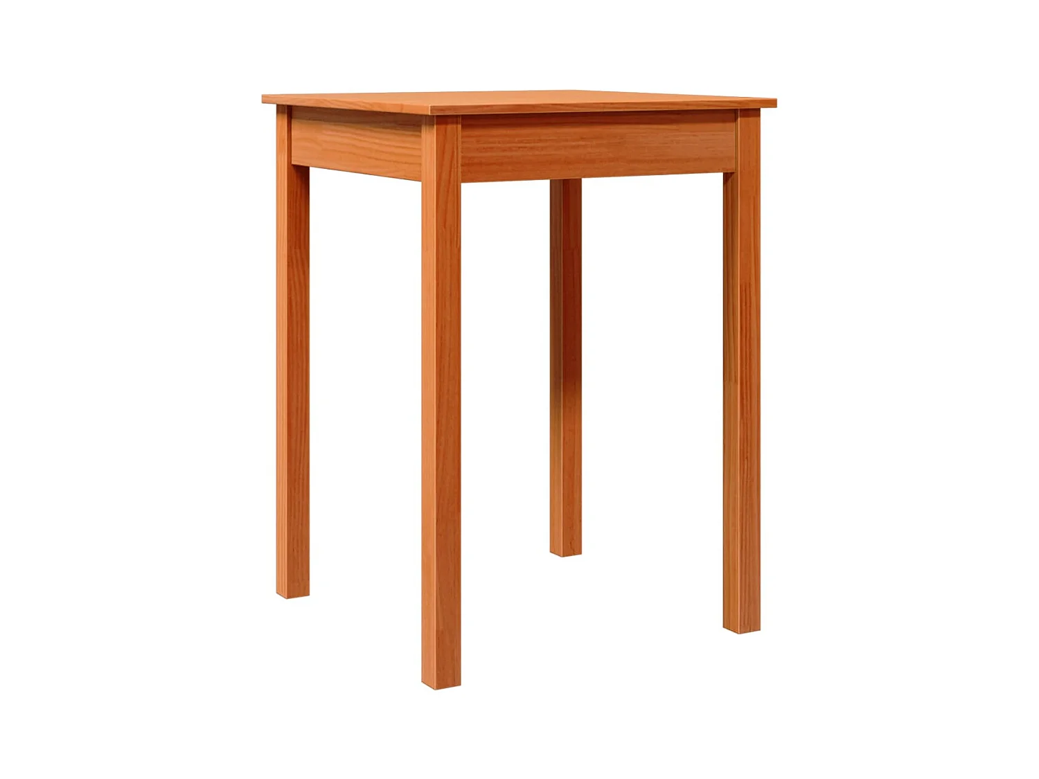 Table à manger cire marron 55x55x75 cm bois massif de pin