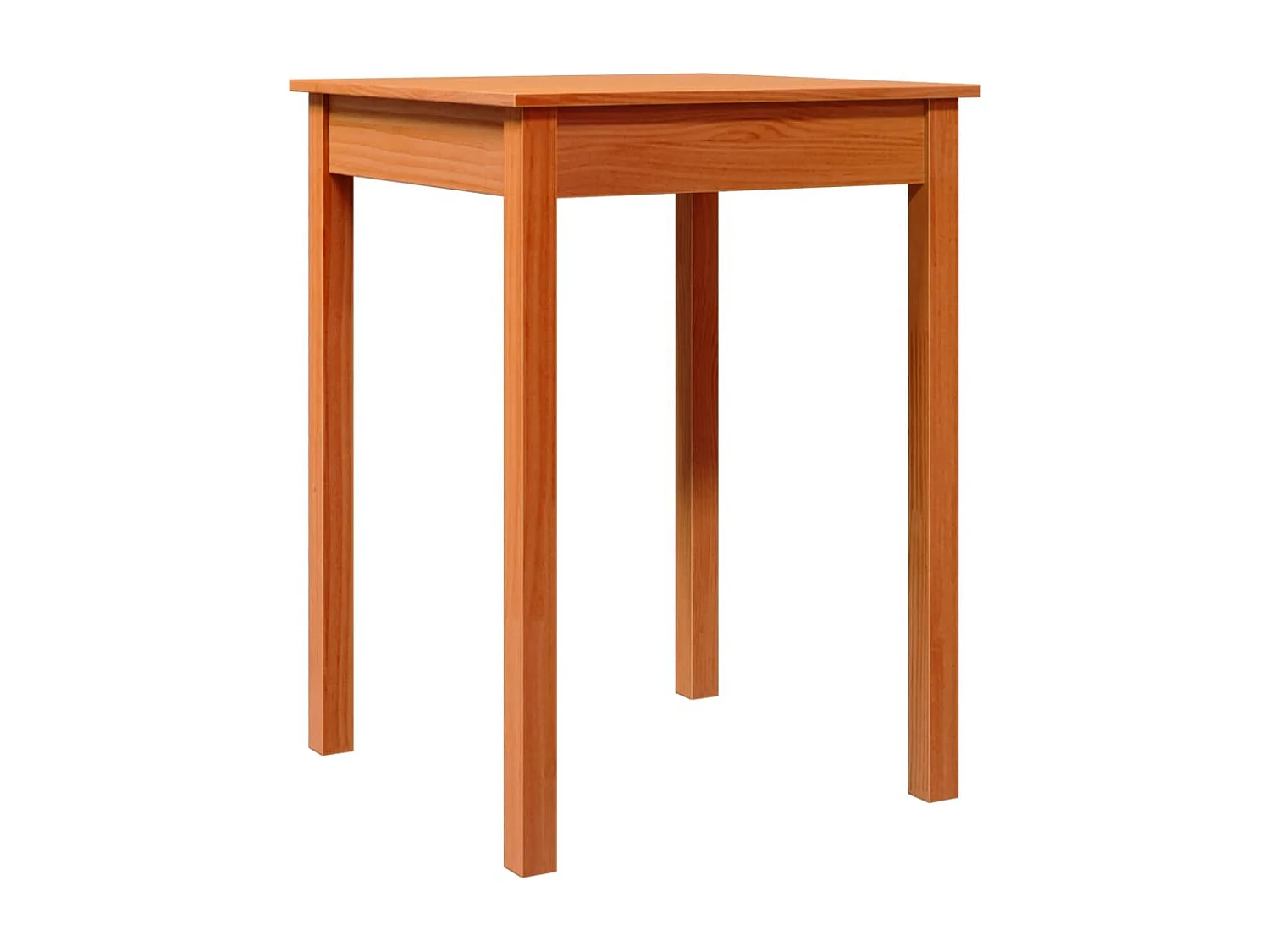 Table à manger cire marron 55x55x75 cm bois massif de pin