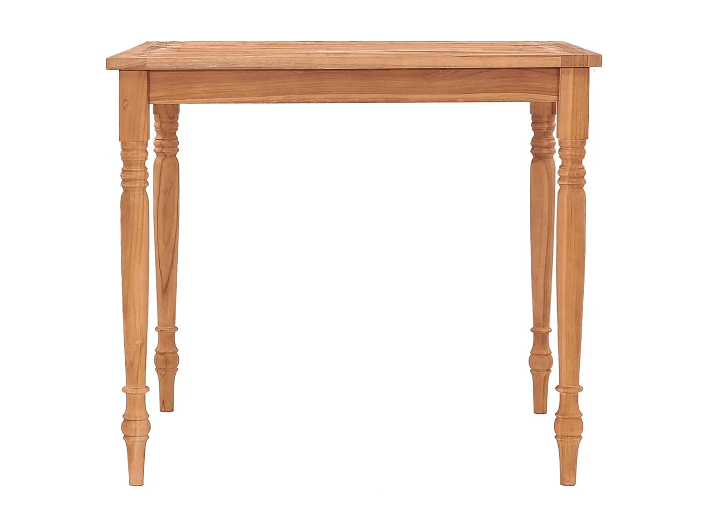 Table Batavia 85x85x75 cm Bois de teck massif