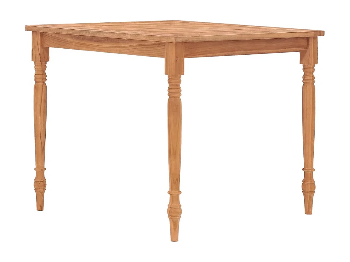Table Batavia 85x85x75 cm Bois de teck massif