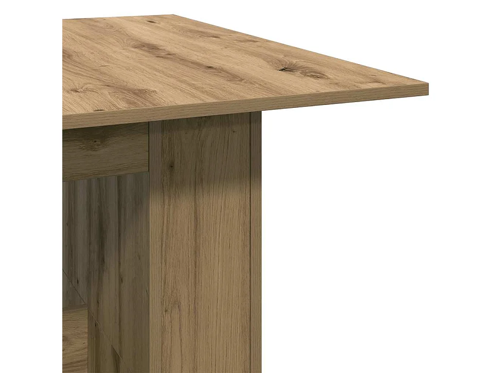 Table à manger chêne artisanal 180x90x76 cm bois d'ingénierie