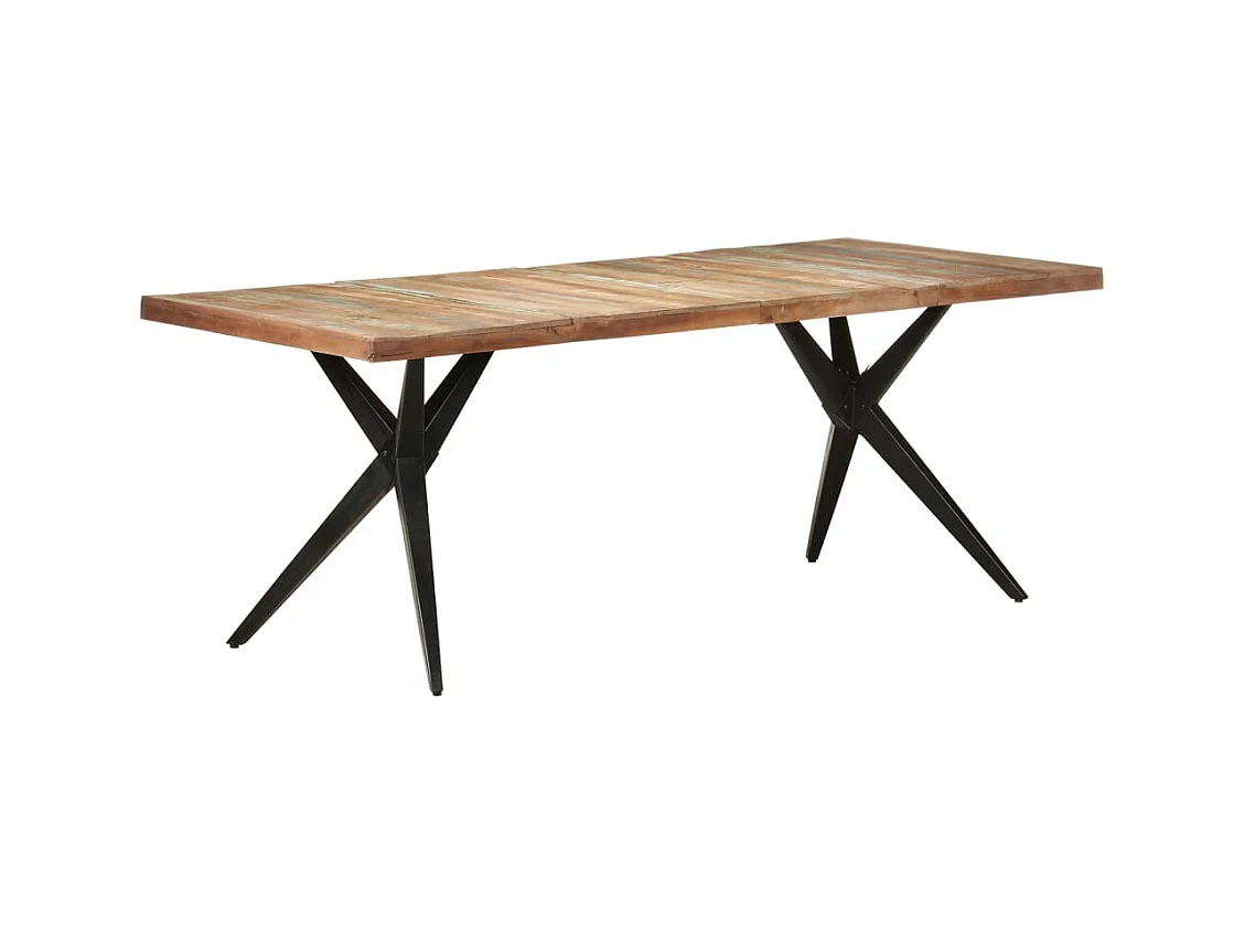Table de salle à manger 200x90x76cm Bois de récupération solide