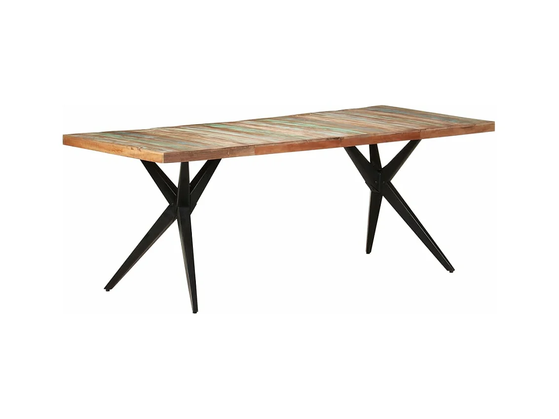 Table de salle à manger 200x90x76cm Bois de récupération solide