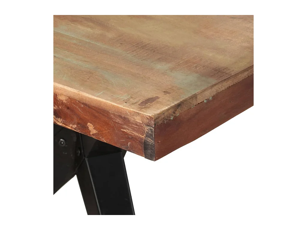 Table de salle à manger 200x90x76cm Bois de récupération solide
