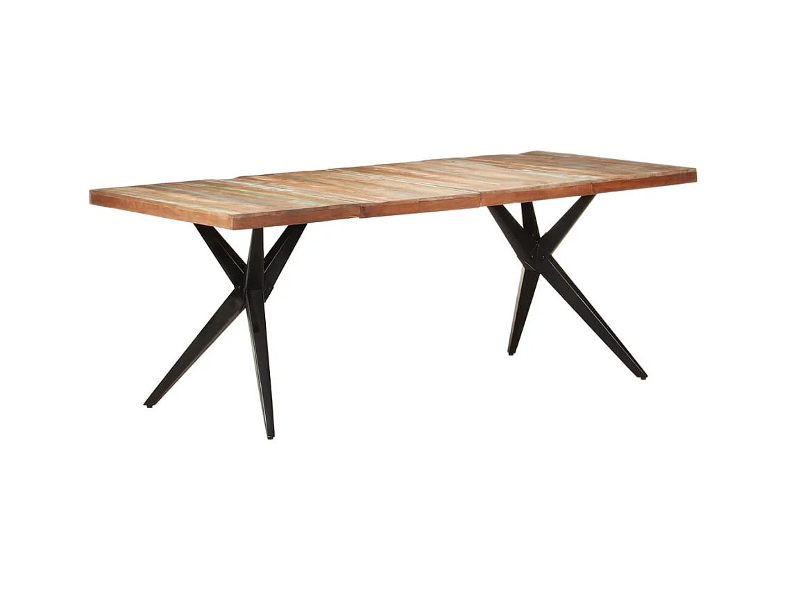 Table de salle à manger 200x90x76cm Bois de récupération solide