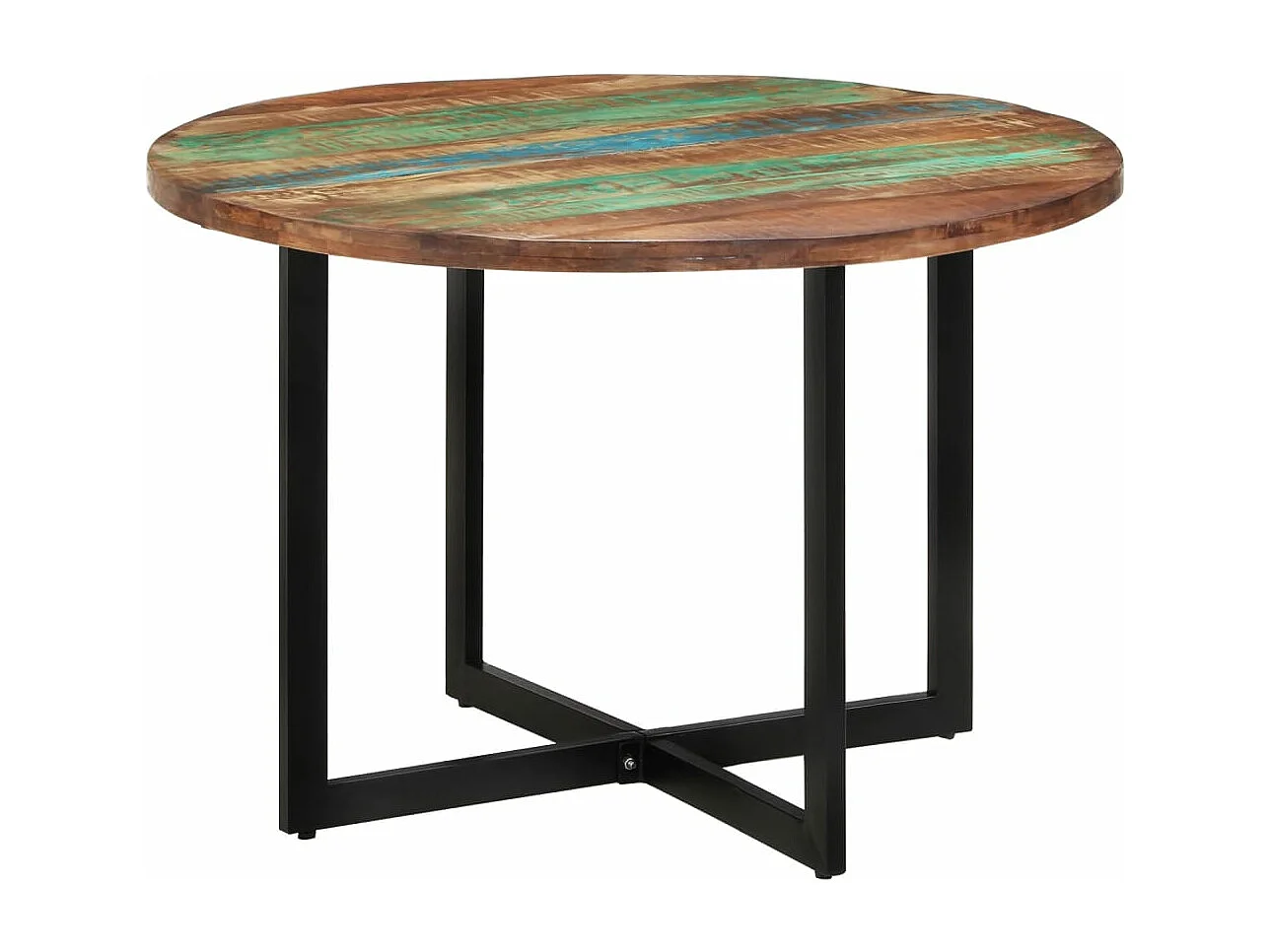 Mesa de comedor madera maciza reciclada 110x75 cm