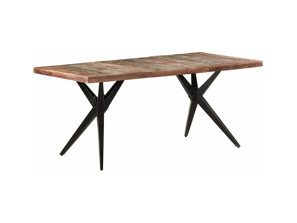 Table de salle à manger 180x90x76cm Bois de récupération solide