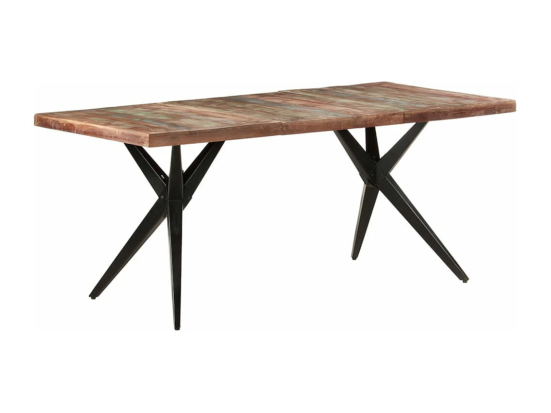 Table de salle à manger 180x90x76cm Bois de récupération solide