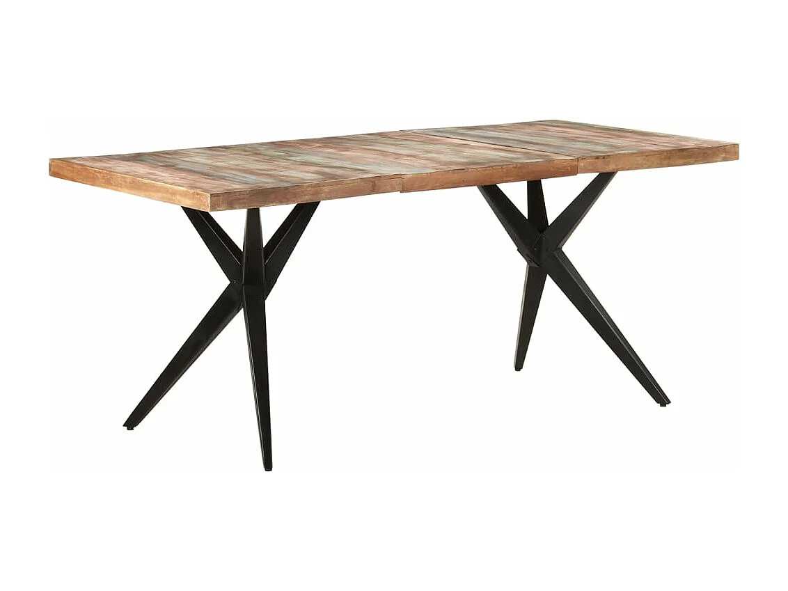 Table de salle à manger 180x90x76cm Bois de récupération solide