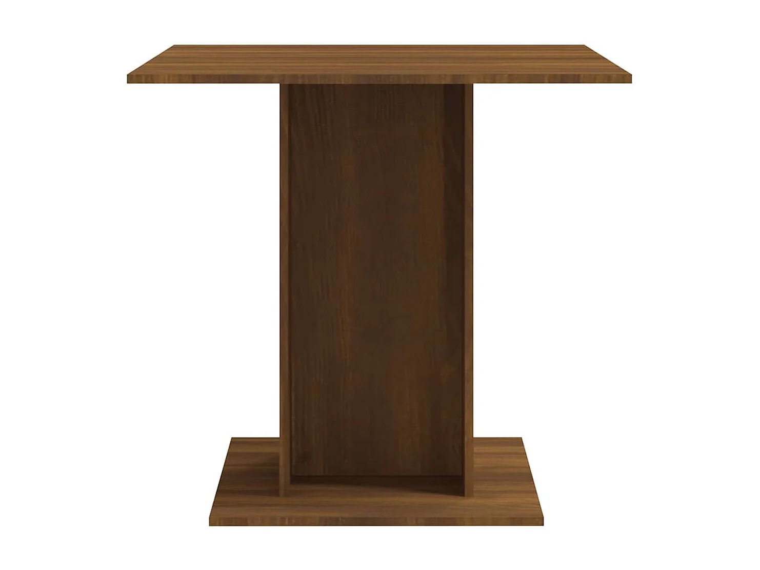 Eettafel 80x80x75 cm bewerkt hout bruin eikenkleur