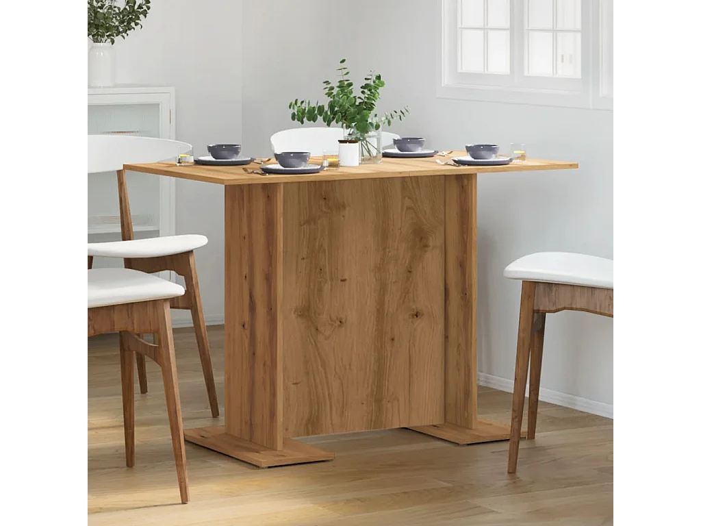 Table à manger chêne artisanal 110 x 60 x 75 cm bois ingénierie