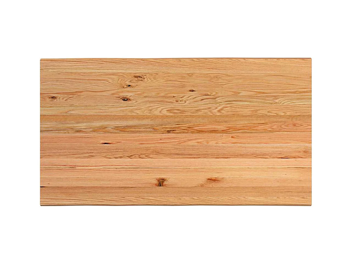 Table à manger marron clair 220x120x74 cm bois de chêne massif