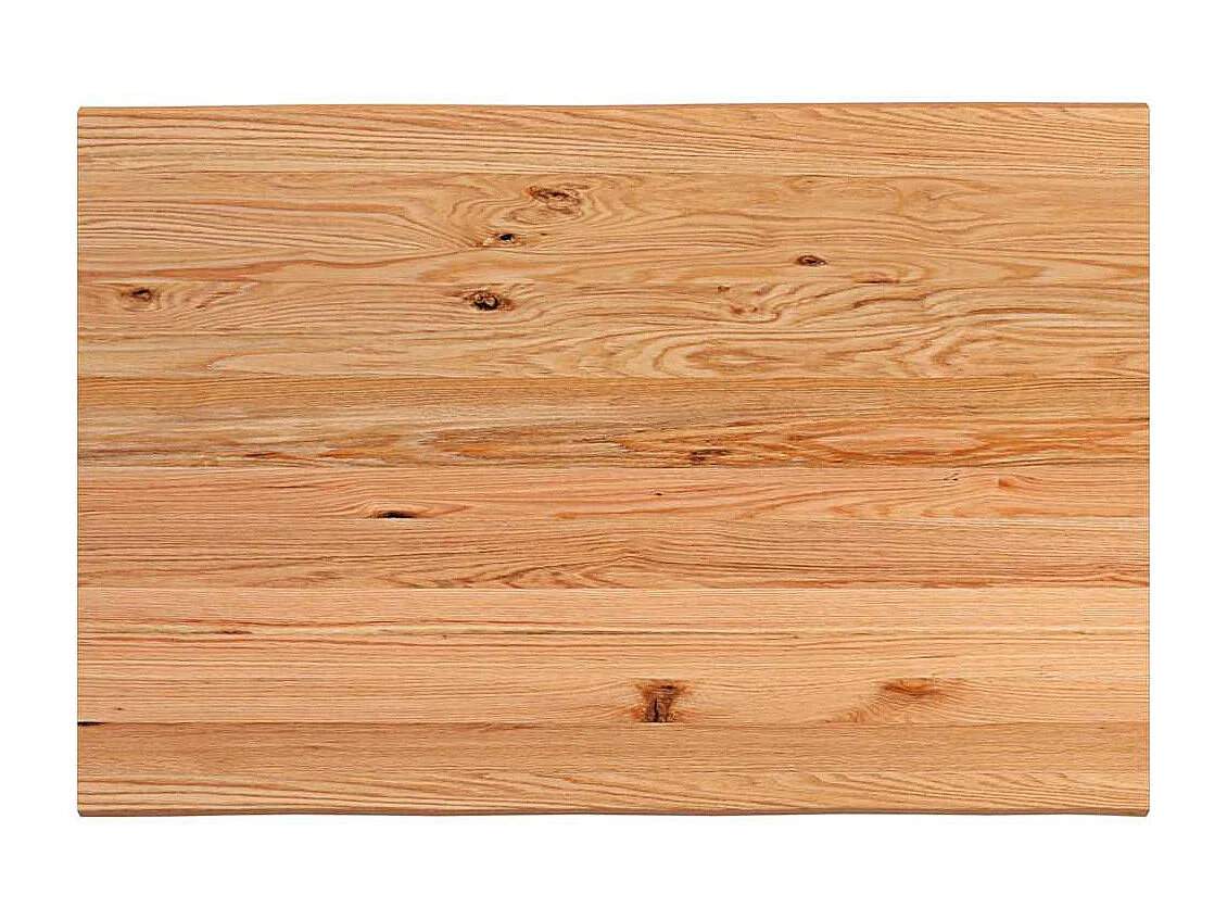 Table à manger marron clair bois de chêne massif