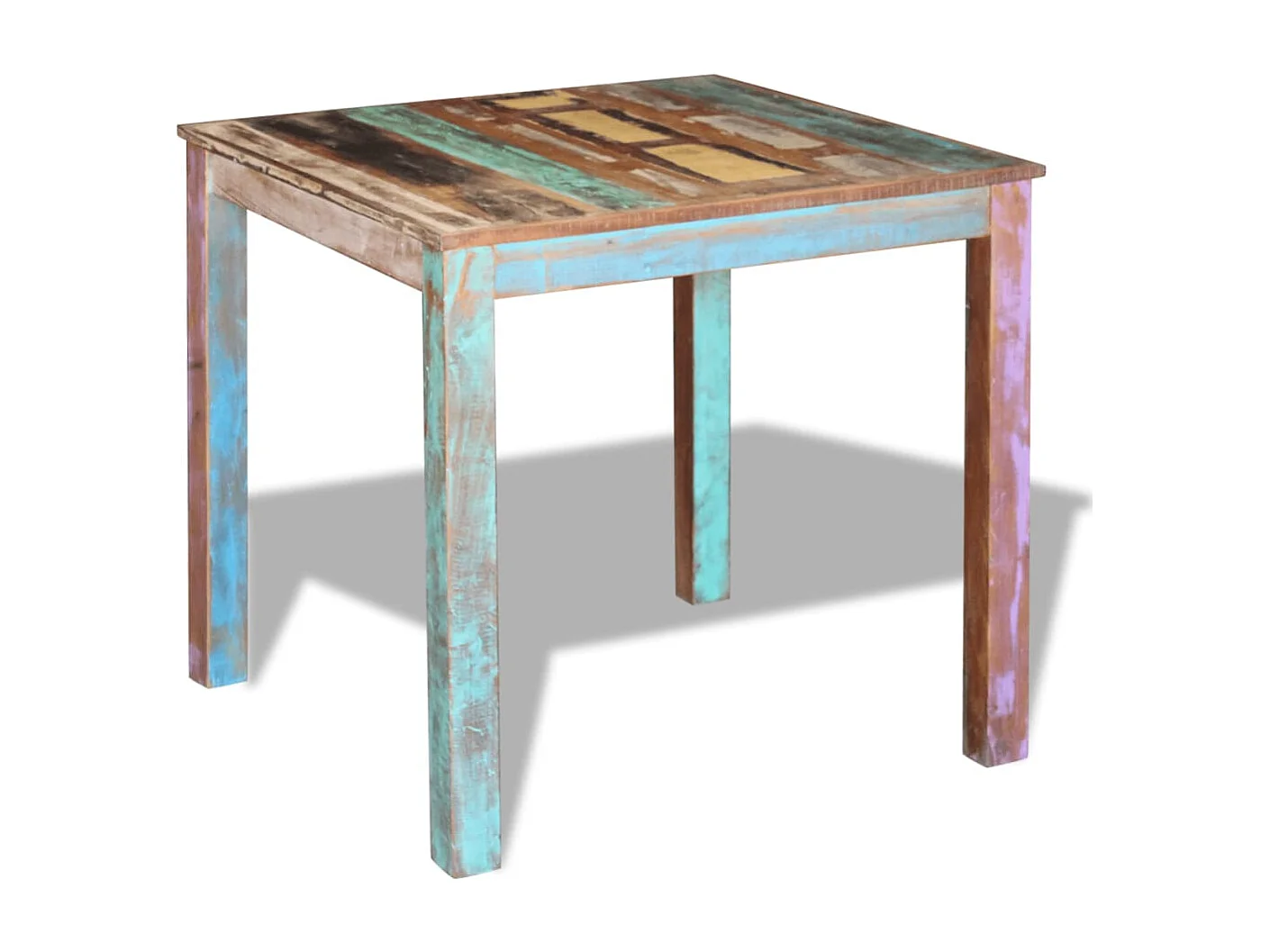 Table de salle à manger Bois de récupération massif 80x82x76 cm