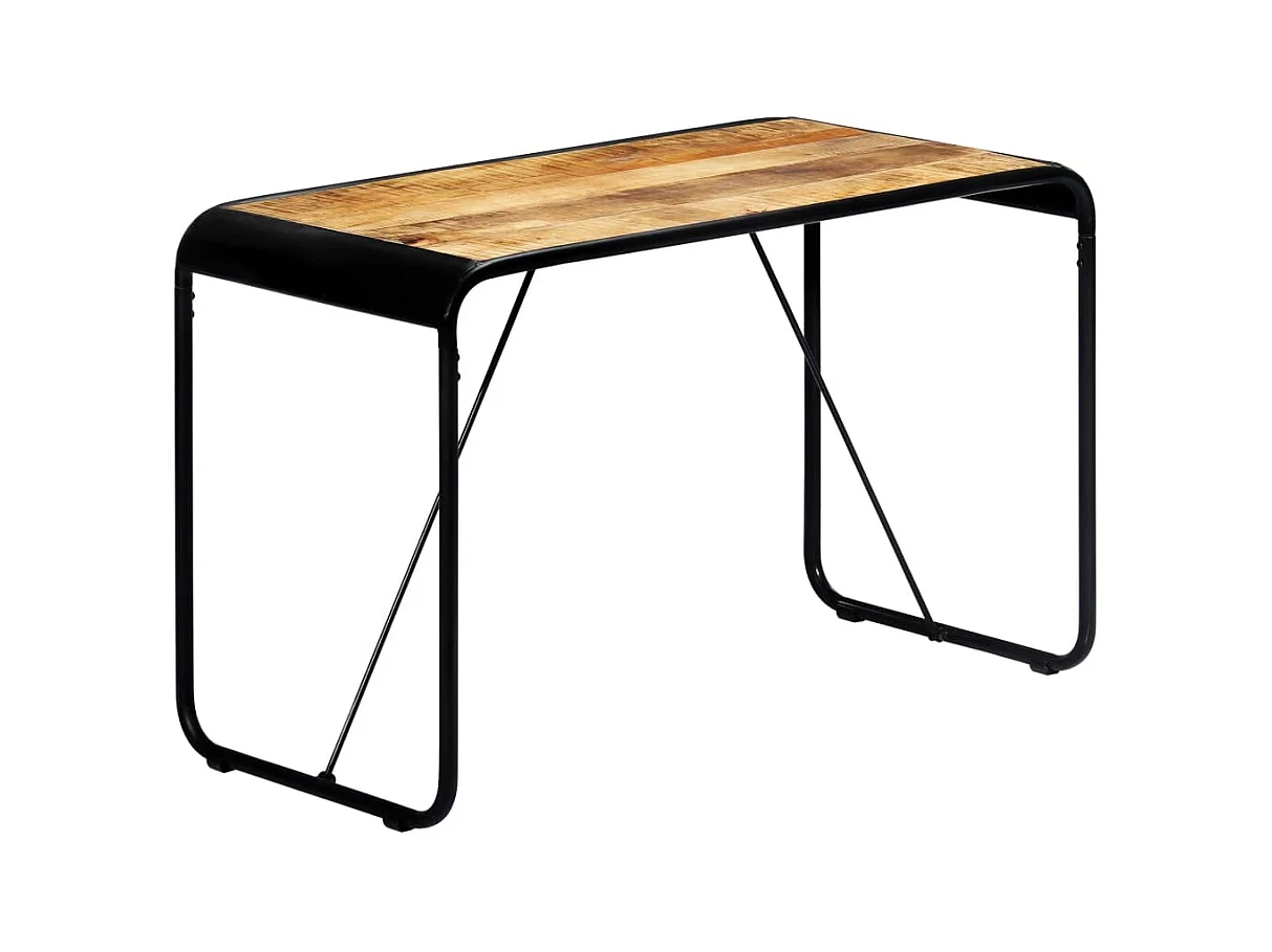 Mesa de jantar 118x60x76 cm madeira de mangueira maciça áspera