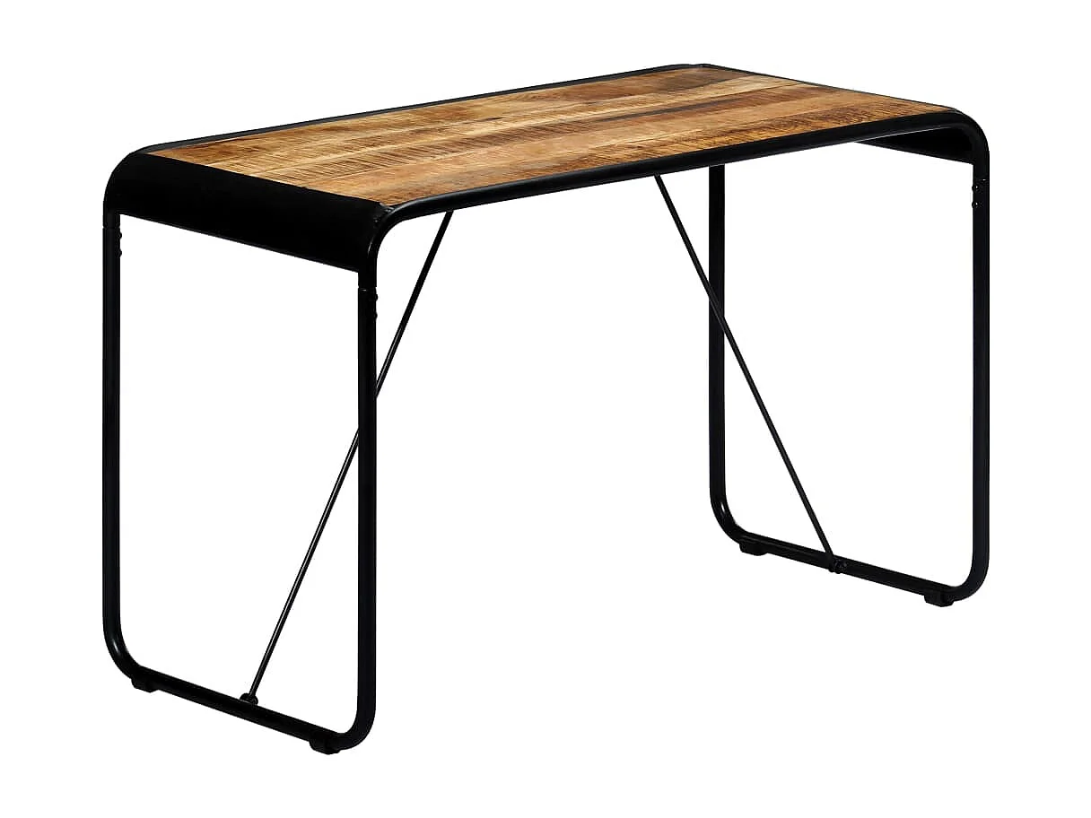 Eettafel 118x60x76 cm massief ruw mangohout