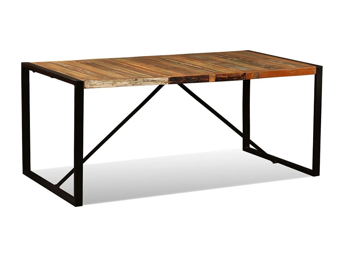 Mesa de comedor de madera maciza reciclada 180 cm
