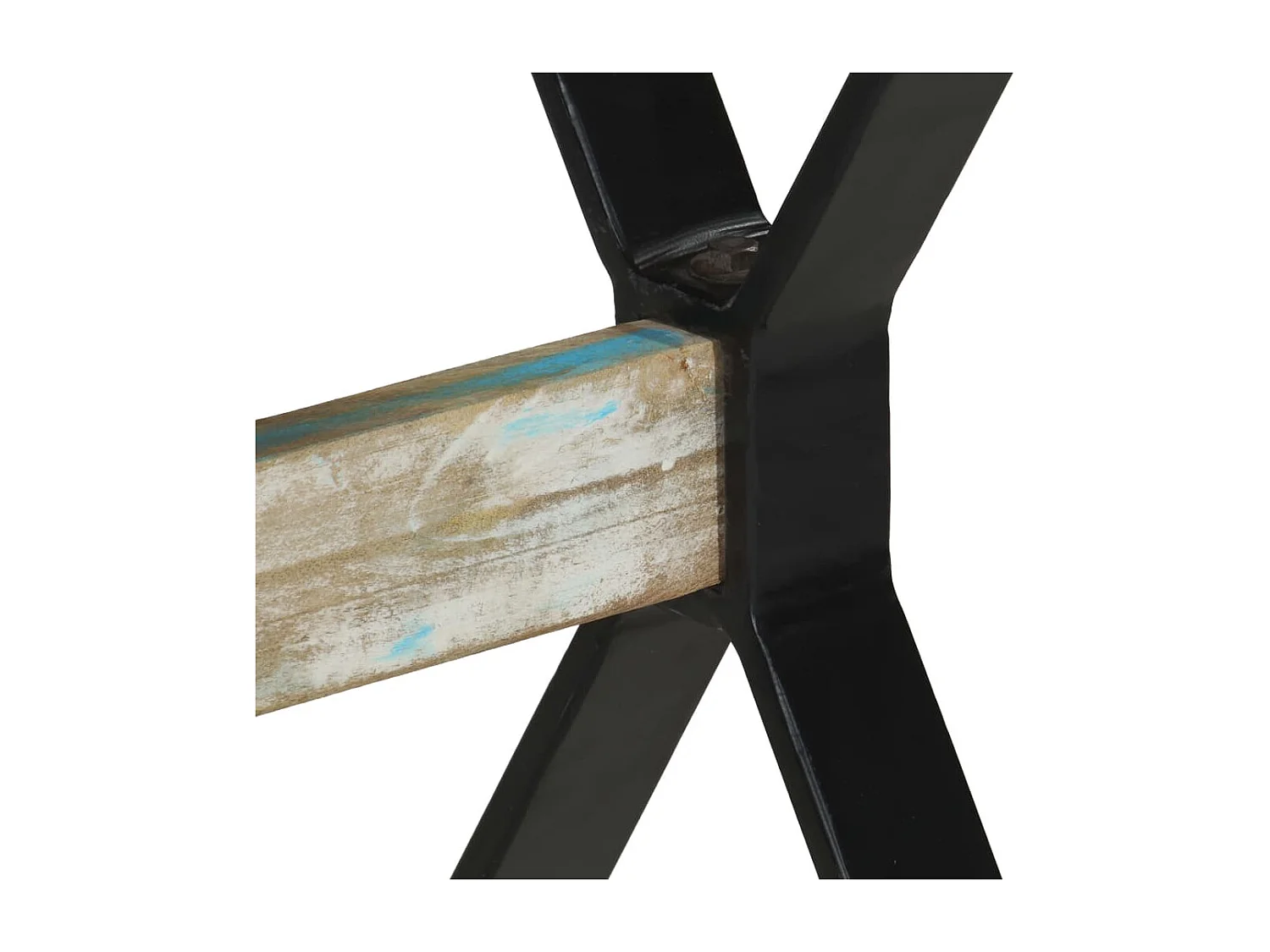 Mesa de jantar 120x60x76 cm madeira recuperada maciça