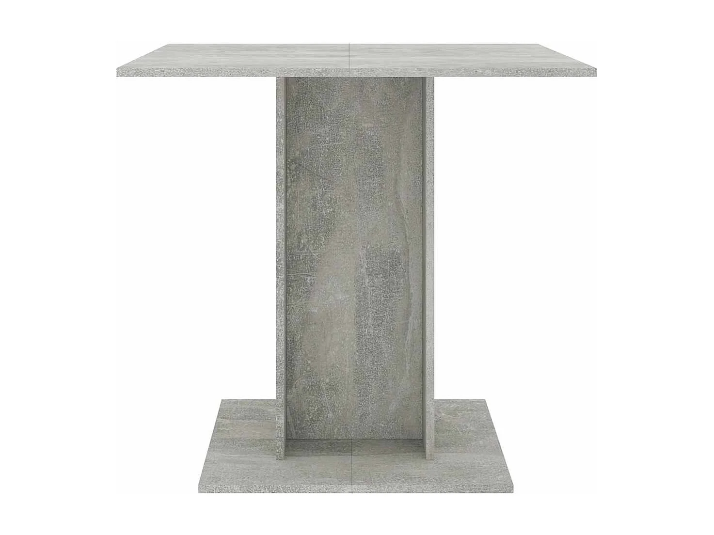 Eettafel 80x80x75 cm bewerkt hout betongrijs
