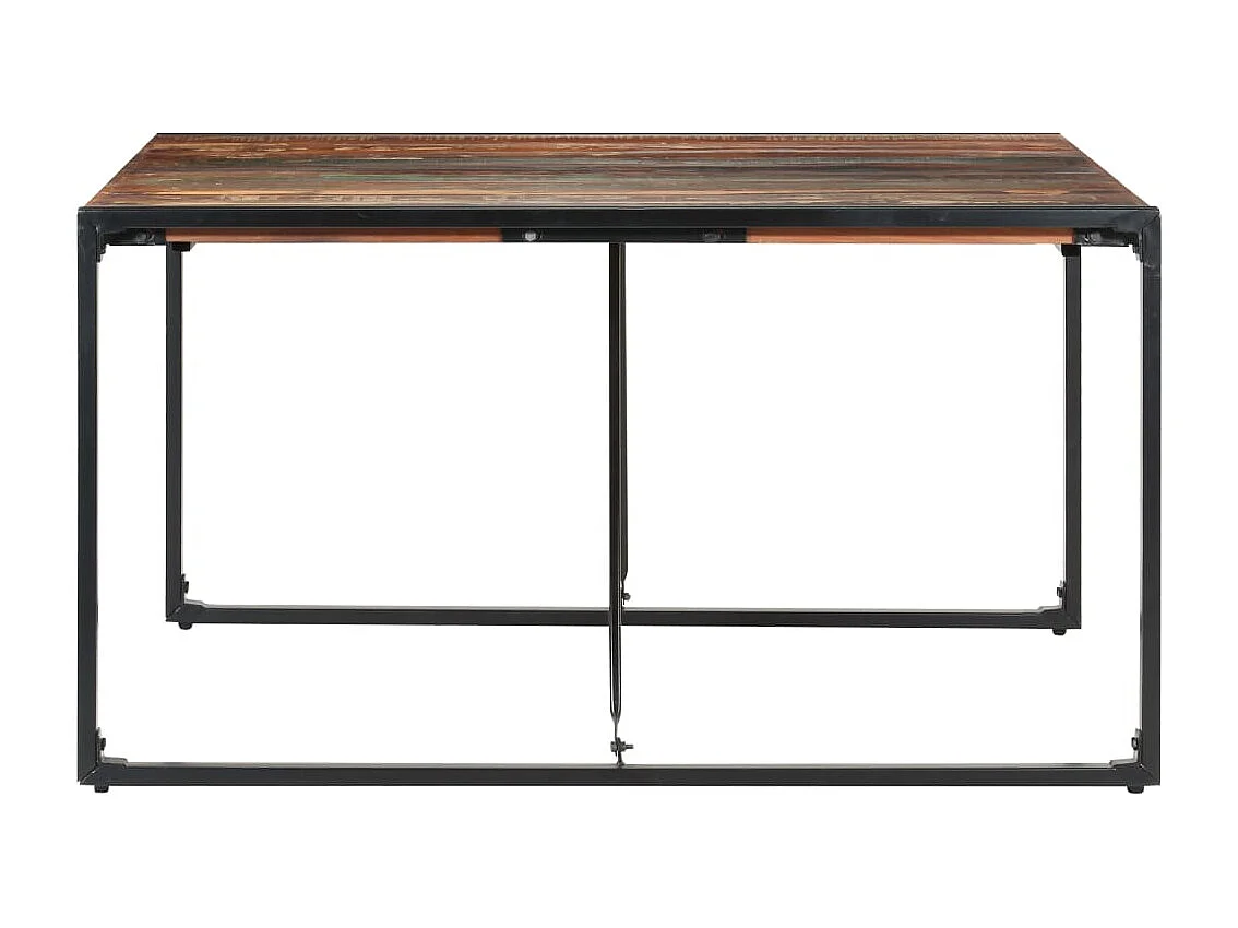 Eettafel 140x140x75 cm massief gerecycled hout