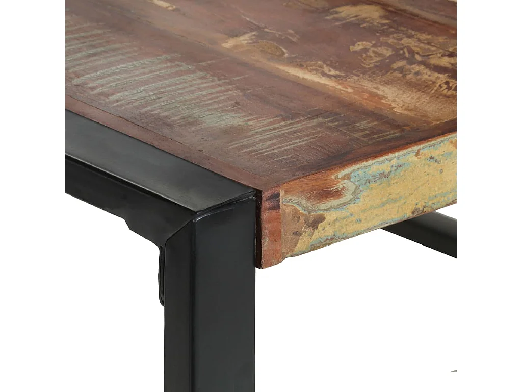 Table de salle à manger 140x140x75 cm Bois de récupération