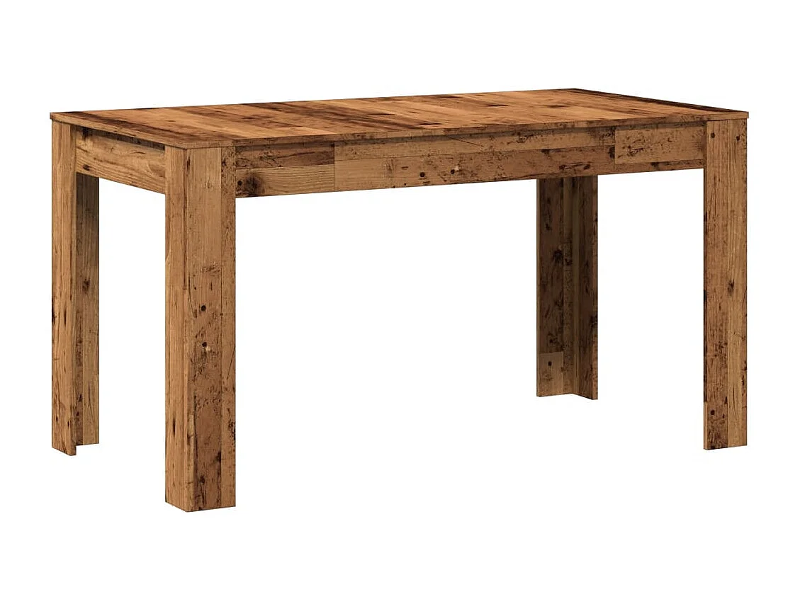 Table à manger vieux bois 140x74,5x76 cm bois d'ingénierie