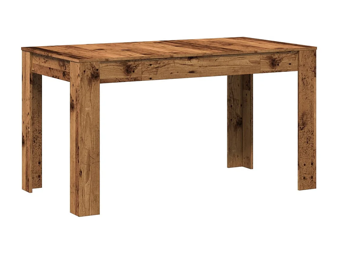 Table à manger vieux bois 140x74,5x76 cm bois d'ingénierie