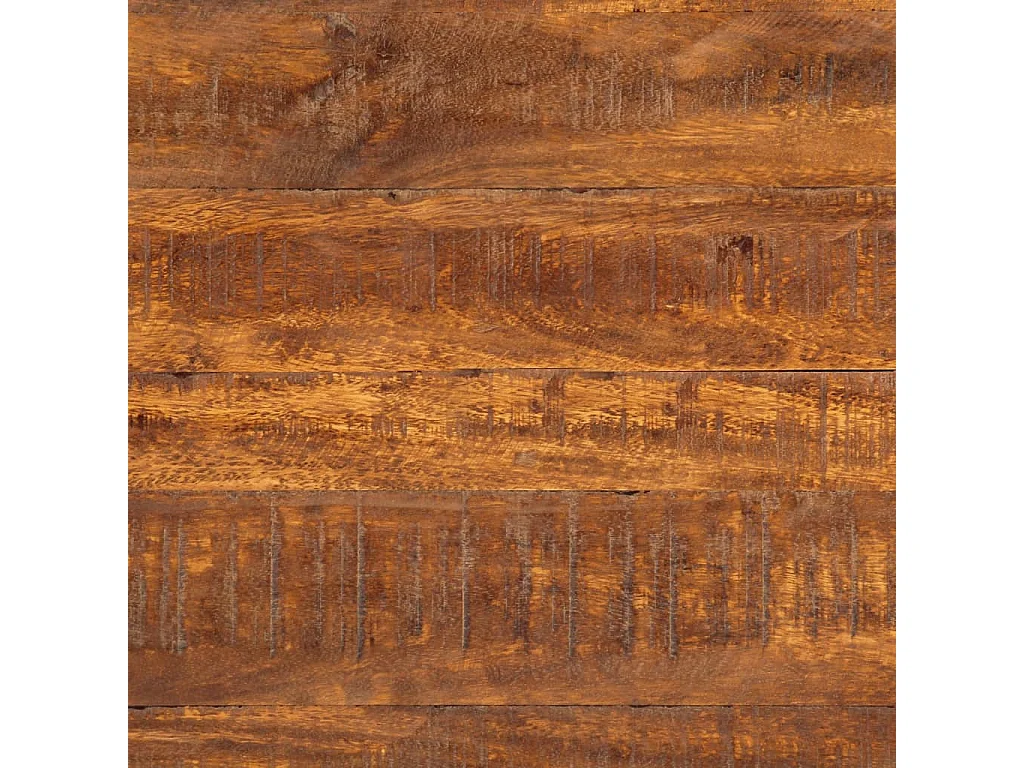 Table à manger marron miel 120x60x76 cm bois de manguier massif