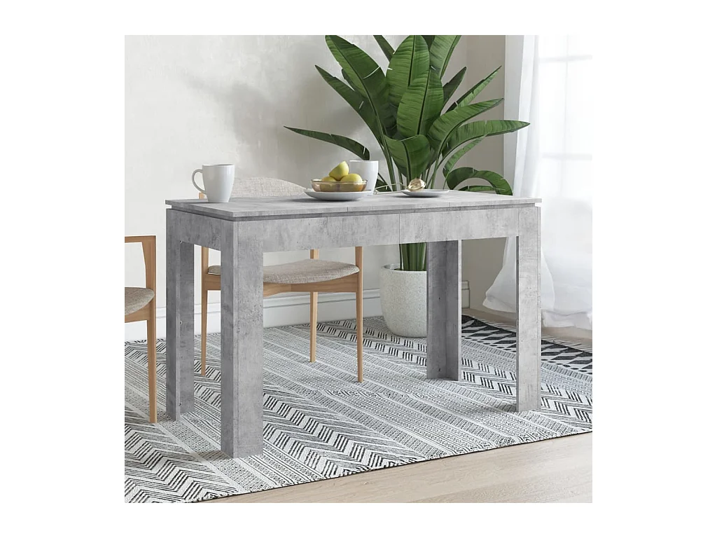 Table de salle à manger Gris béton 120 x 60 x 76 cm Aggloméré